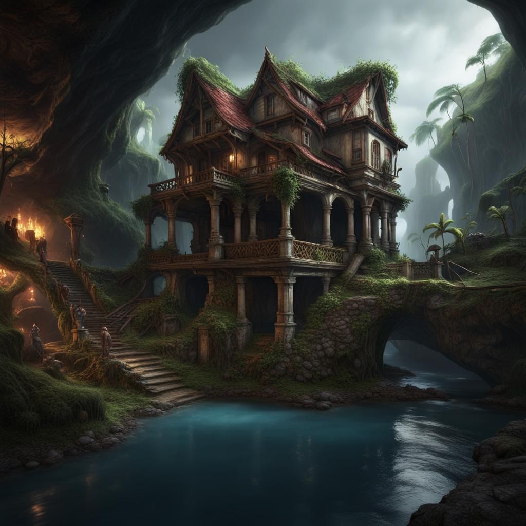 Underground House in Panama: Fantasy Concept Art