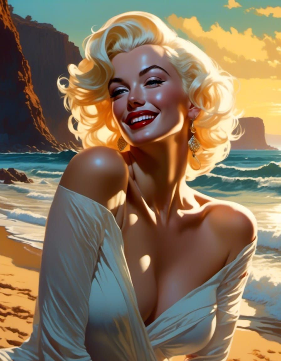 Brooke Burns as Marilyn in Tomer Hanuka Style