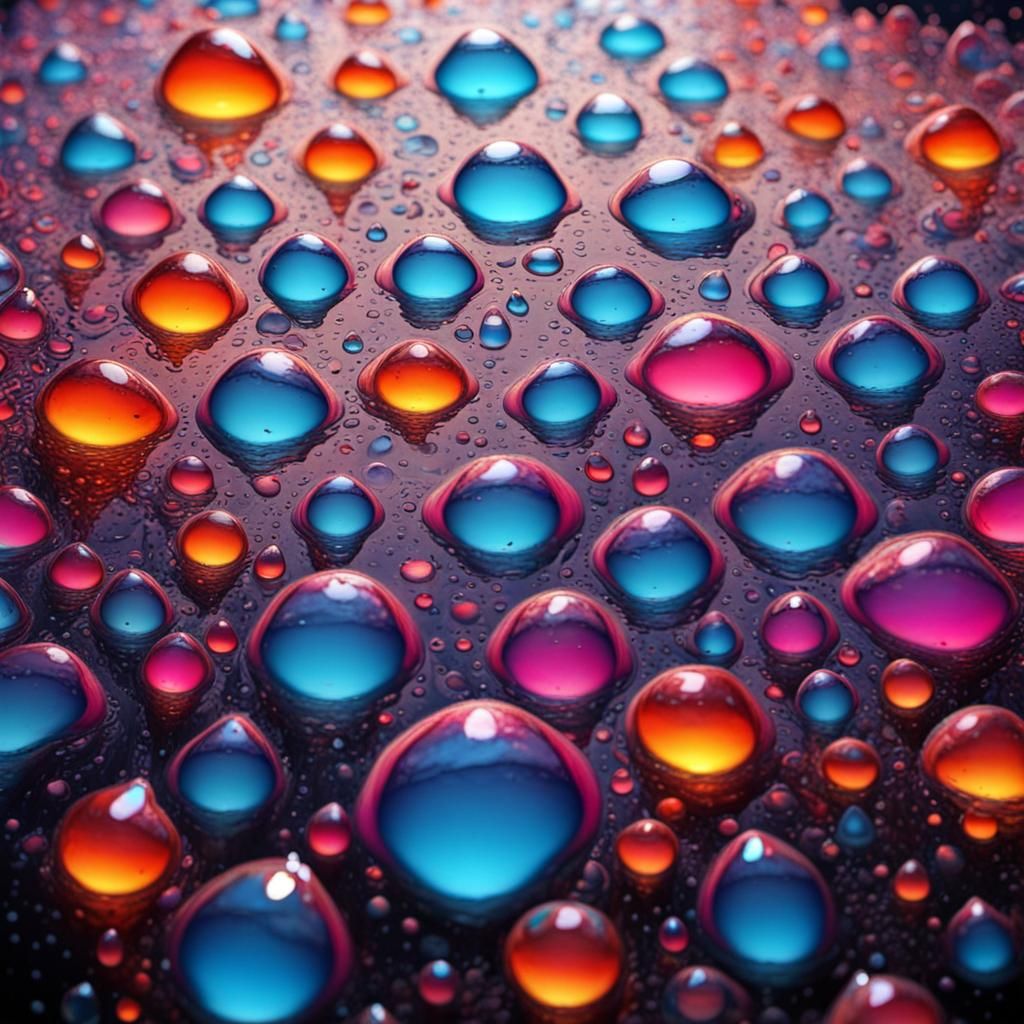 Psychedelic Raindrop Art: An Epic Masterpiece