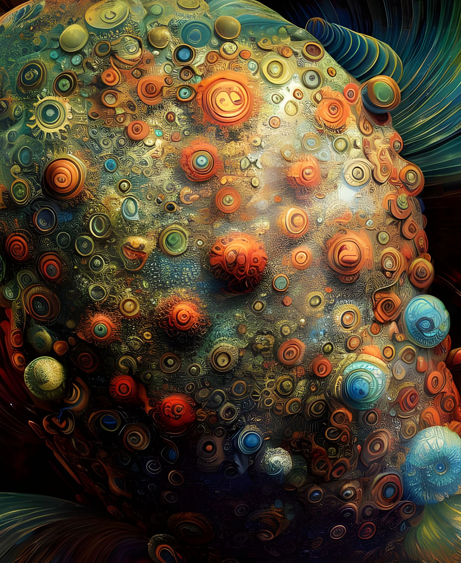 Geometric Abstract Art in Polychromatic Style