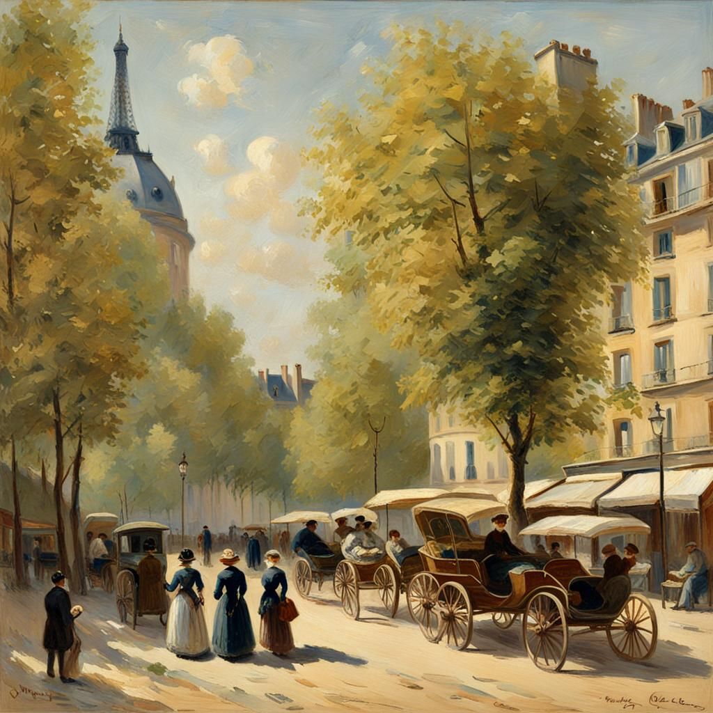 Paris, 19th Century: A Sunny Day Impression