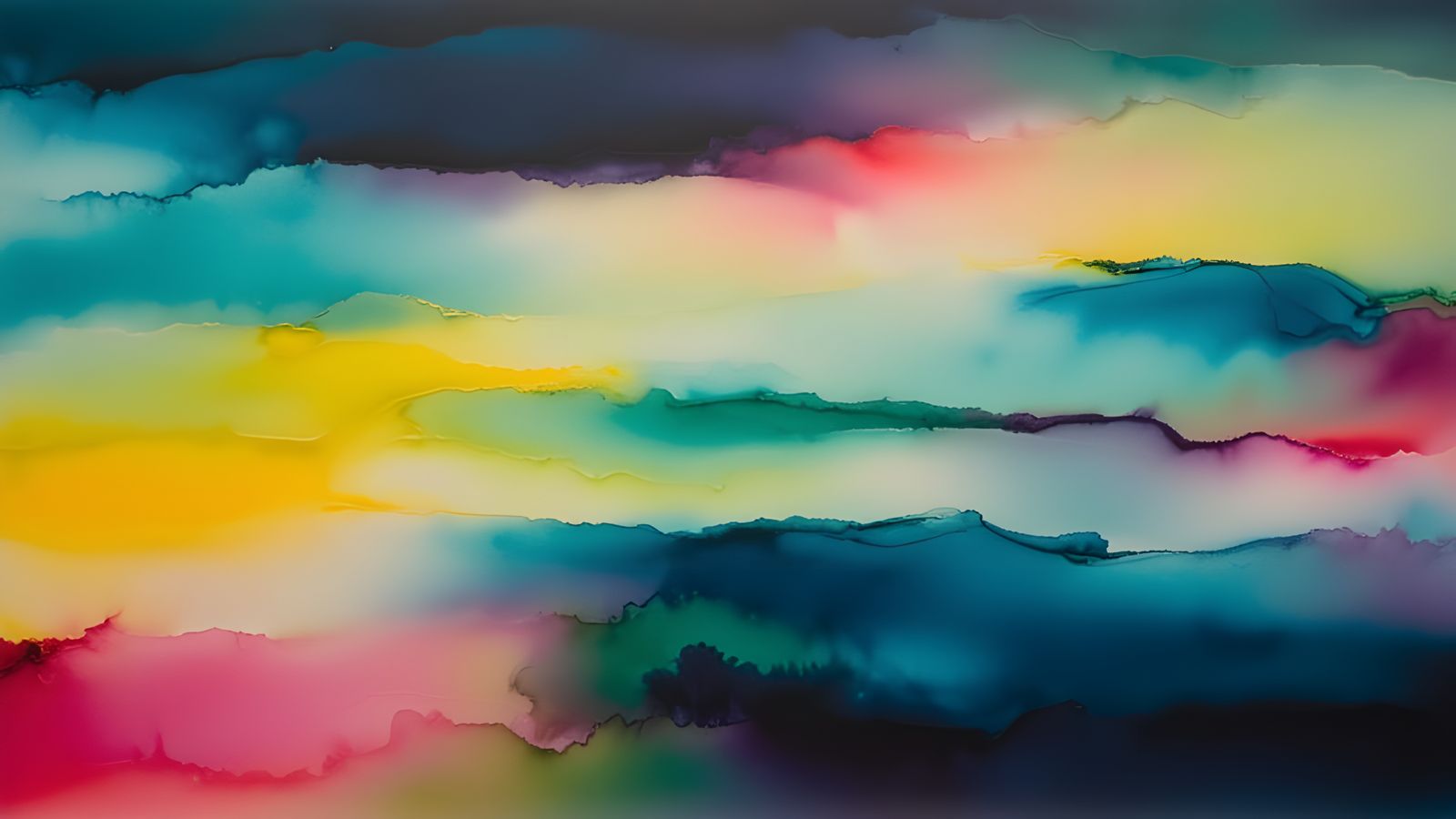 Abstract Colorfield Painting with Bold Stripes