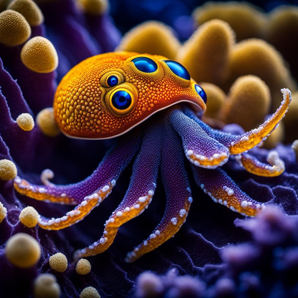 Backlit Electron Microscopy of Adorable Cephalopod Creature