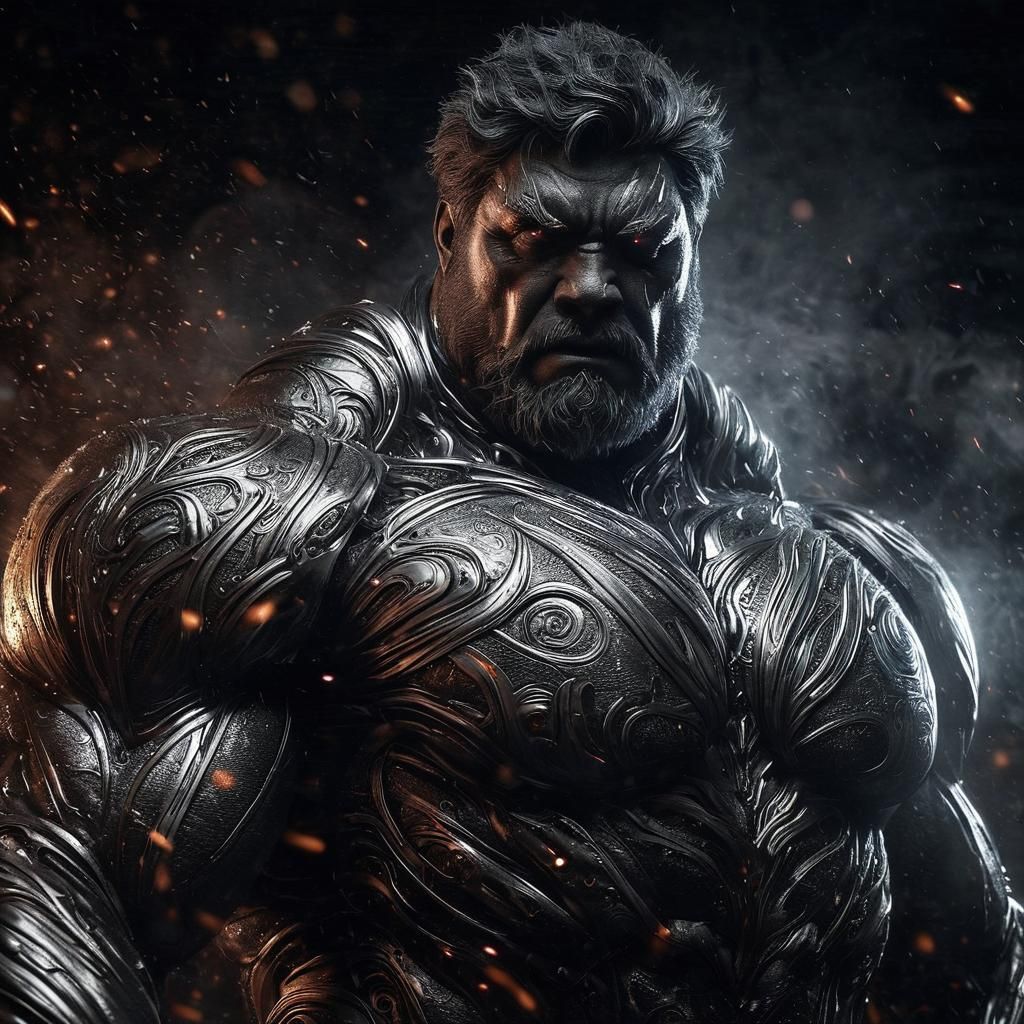 Mythic Legions Obese Bear-Silver Surfer Portrait