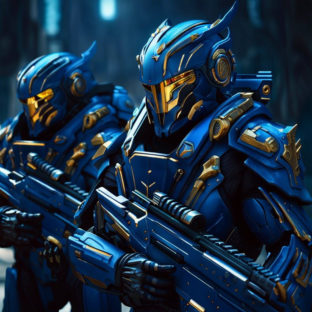 Elite Futuristic Soldiers in Detailed Matte Painting