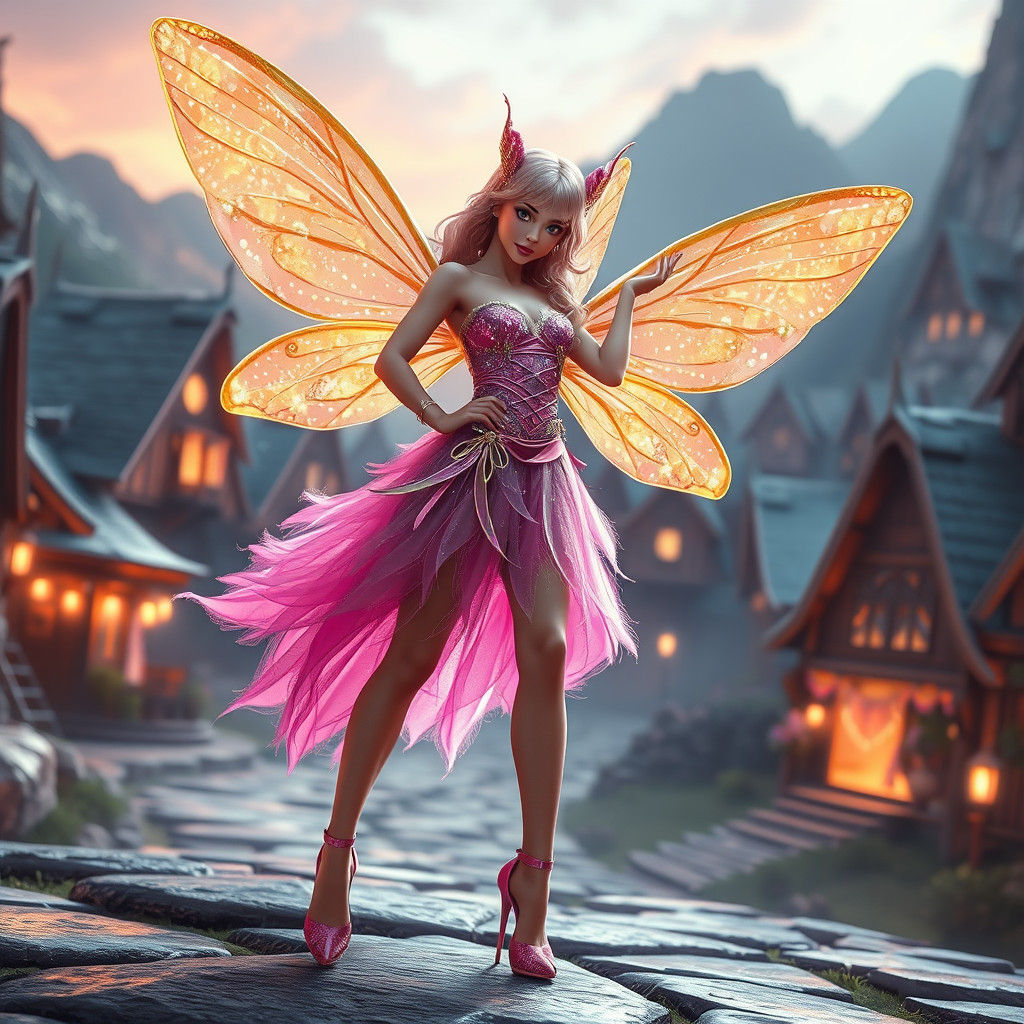 Sparkly Fairy at Fashion Show in Fantasy Art