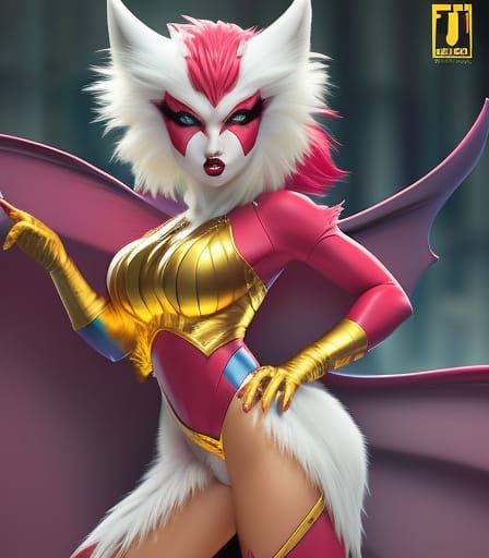 Rouge the Bat: Hyperdetailed Comic Book Art