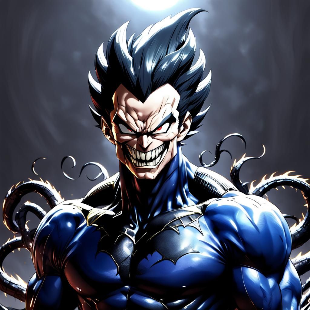 Venom Vegeta Fusion: Anime-Inspired 3D Art