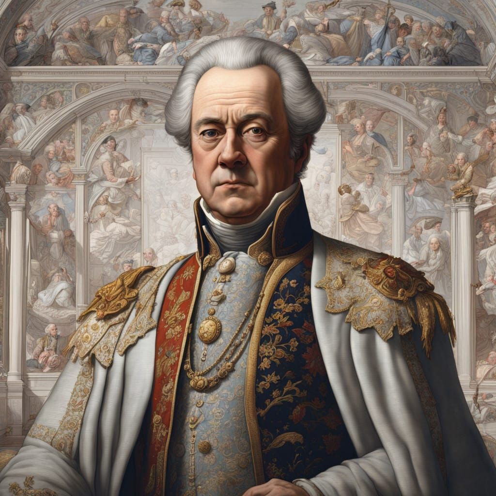 Baroque King Louis XVI Portrait in 8k Resolution