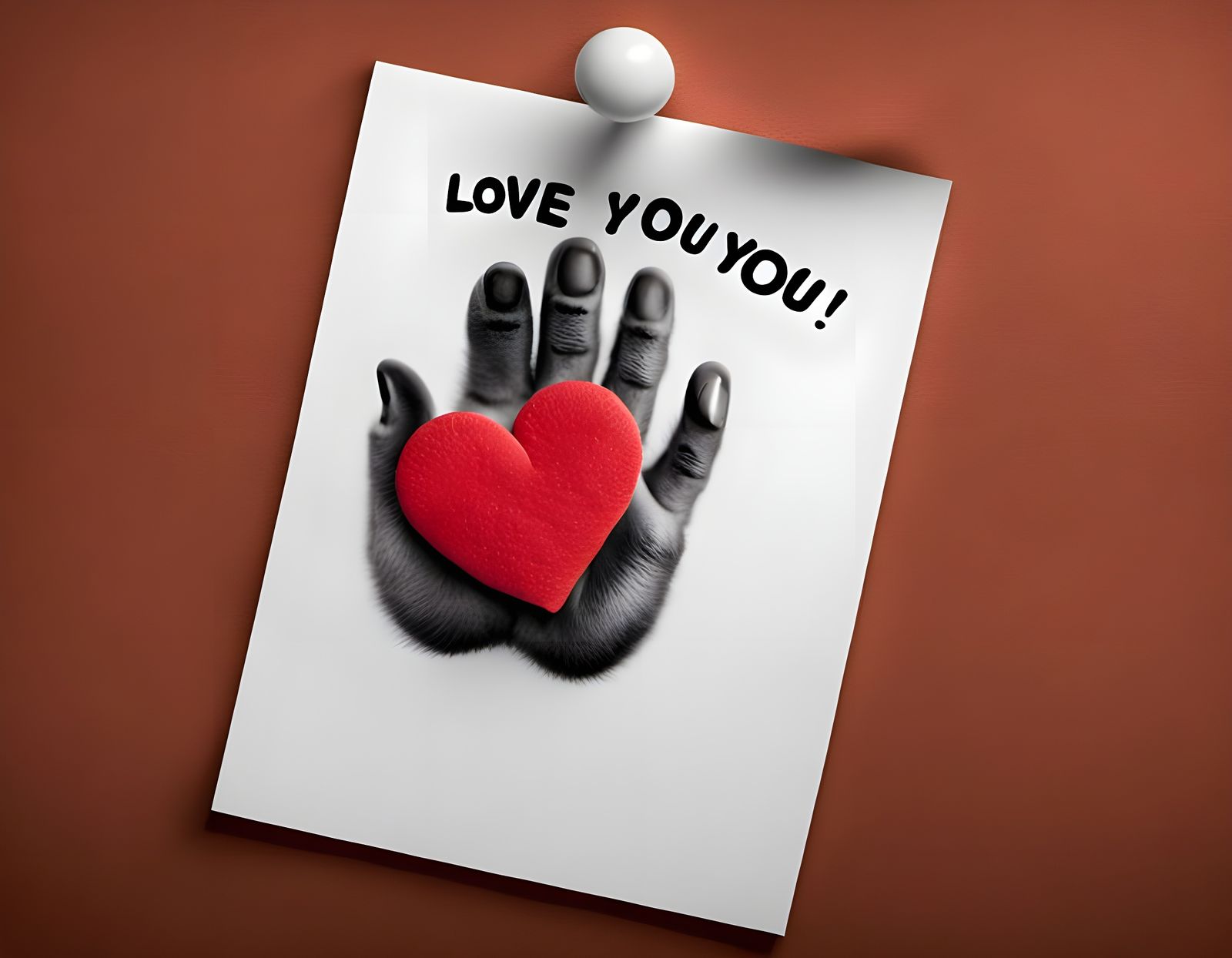 A Monkeys Paw Holds a Tender Love Note