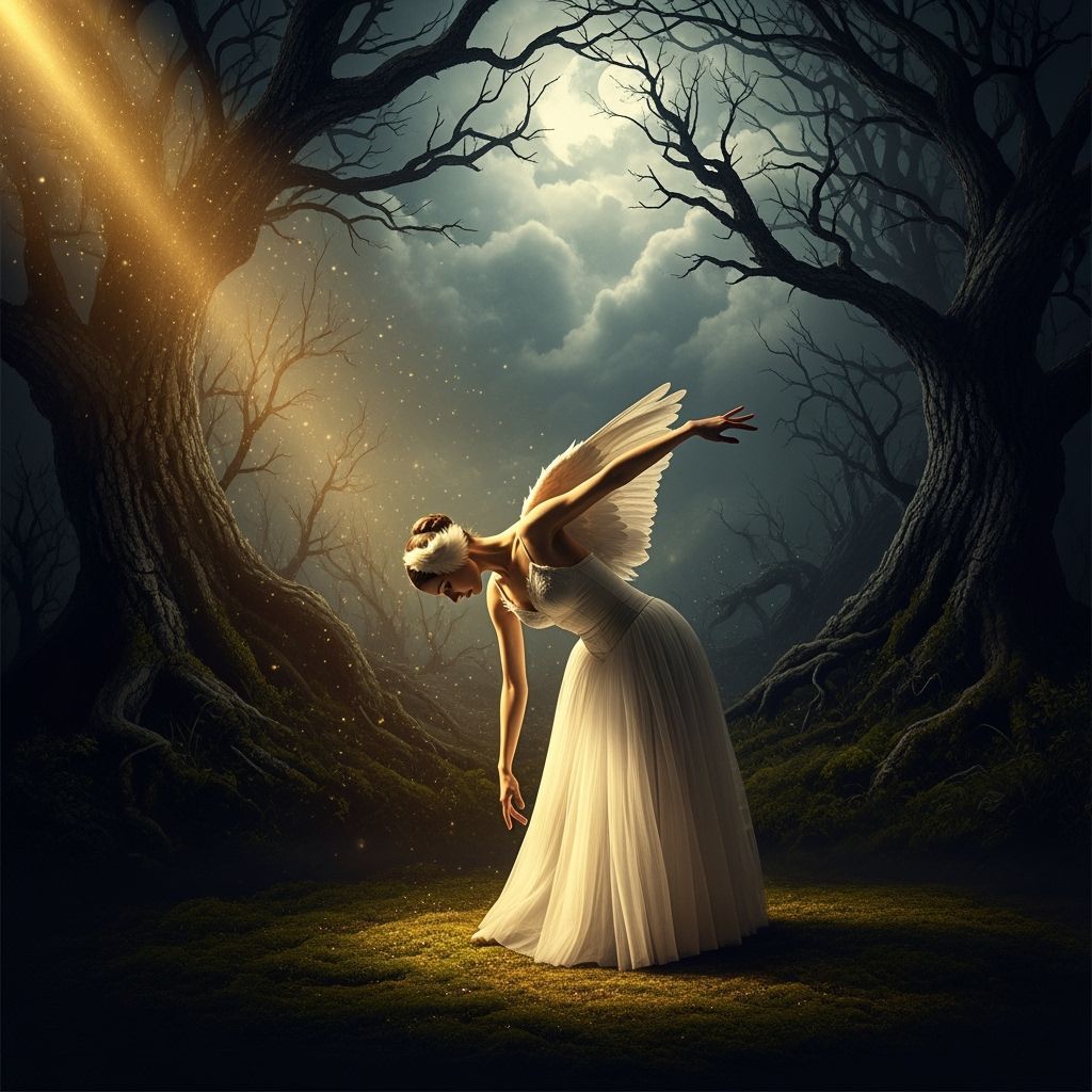 Ballet of the Dying Swan in Fantasy Style