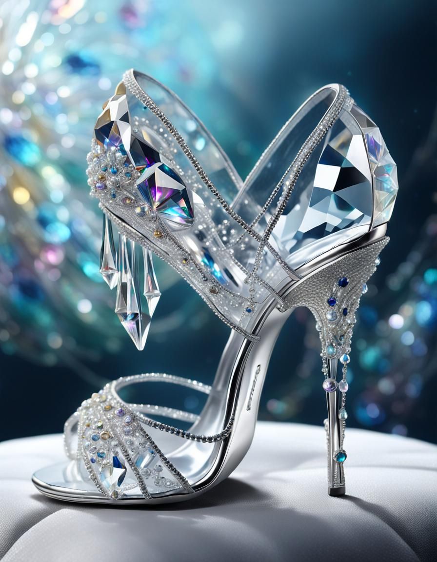 Crystalline High Heel Shoe: Epic Fantasy Concept Art