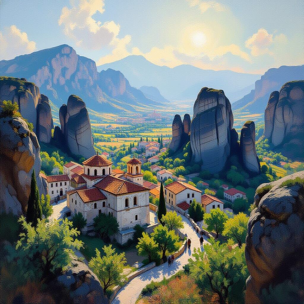 Impressionist Monasteries of Meteora Greece