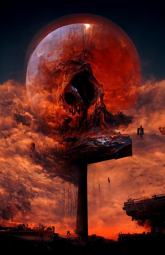 Terrifying Void Landscape in Dark Art Style