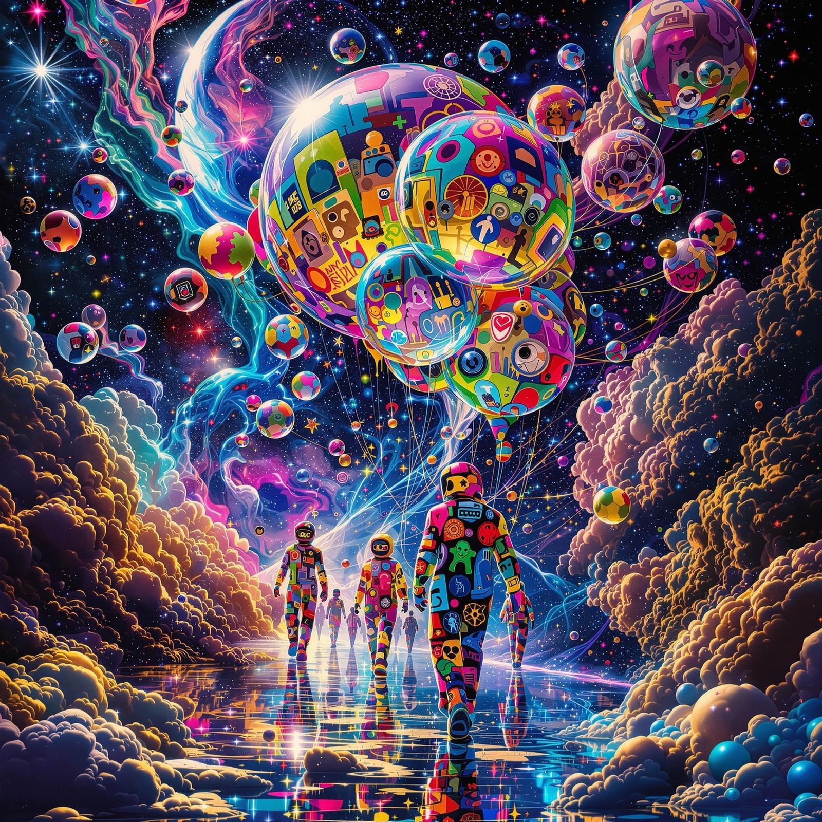 Multicultural Liquid See-Thru Balloon People Came To Earth To Teach Us The Lessons of Electric Hip-Hop