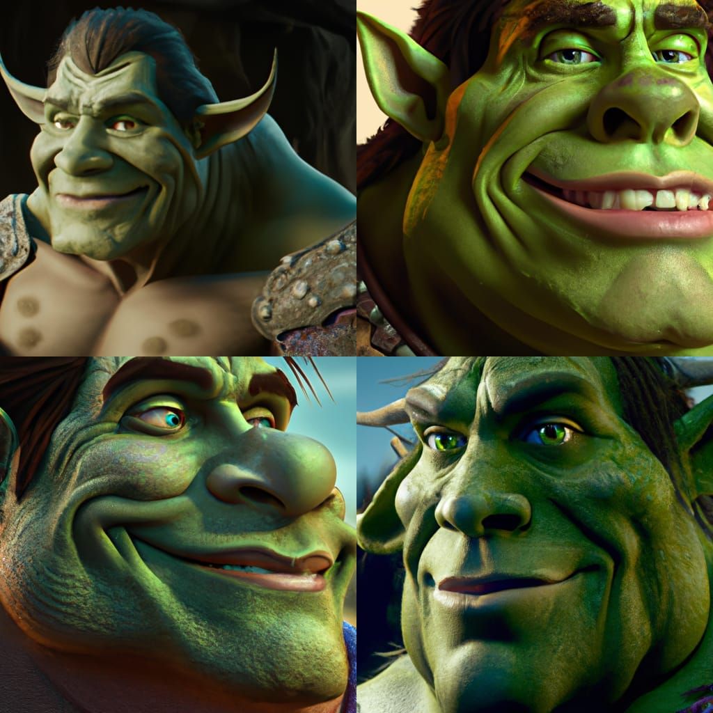 Hyperdetailed Portrait of Shrek in Unreal Engine 5