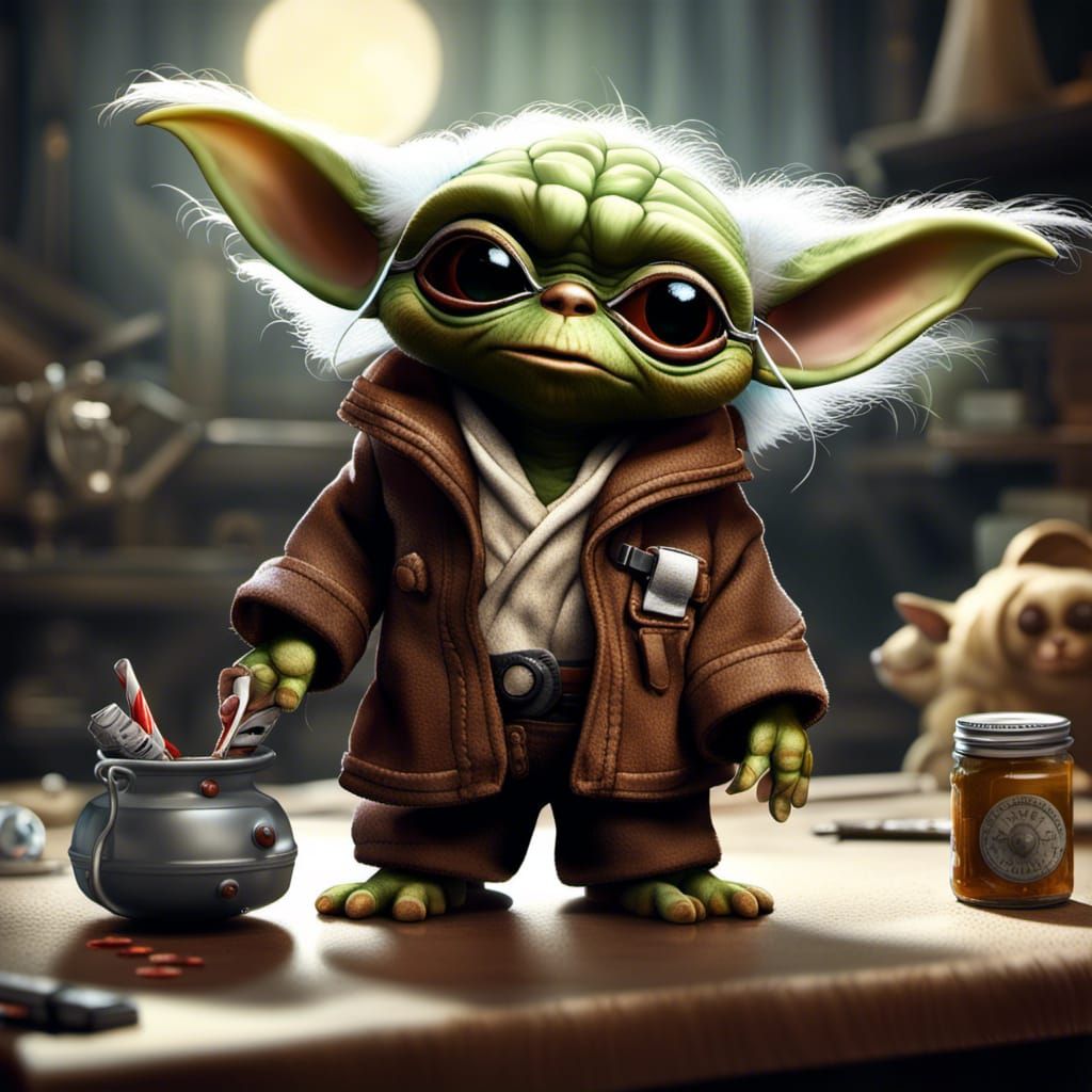 Chibi Gizmo and Yoda: Cuddly Gremlin Fantasy