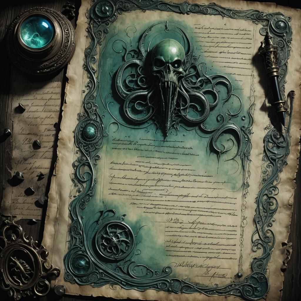 Gothic Surrealism: Decayed Document in Eerie Study