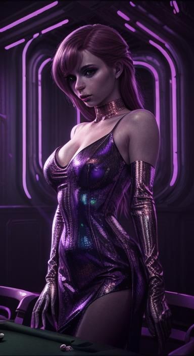 French Aristocrat in Cyberpunk Art Deco Style