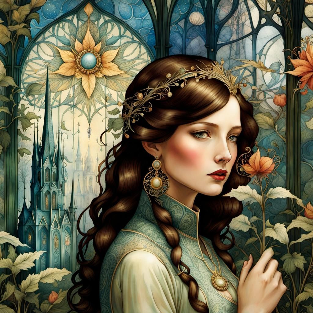 Glass Cathedral Treehouses in Art Nouveau Style