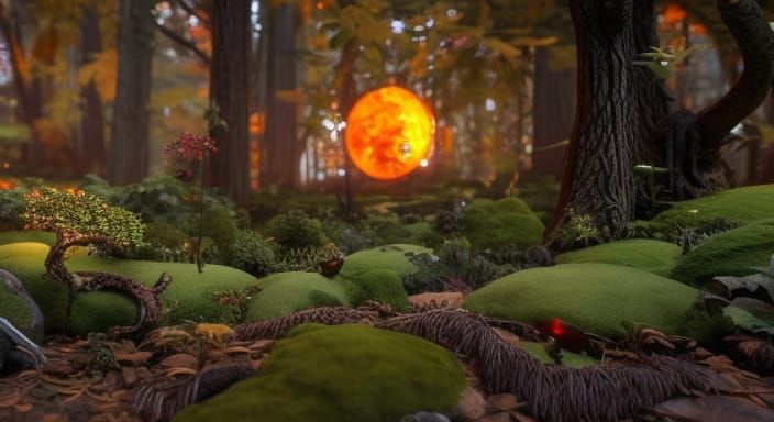 Demonic Forest Lord in Impasto Style