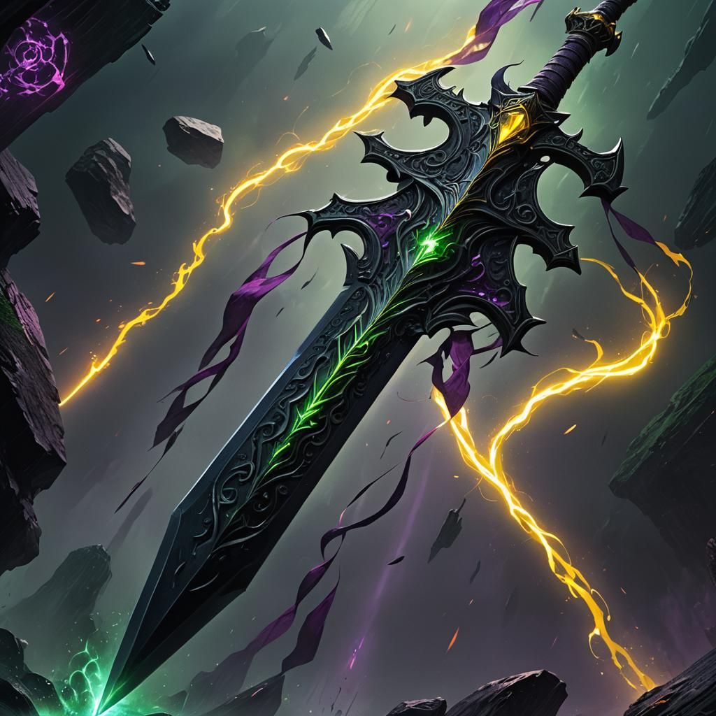 Sinister Black Longsword Concept Art