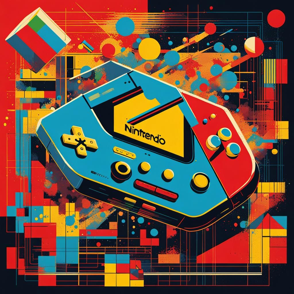 Nintendo Versus Genesis Pop Art Screen Print