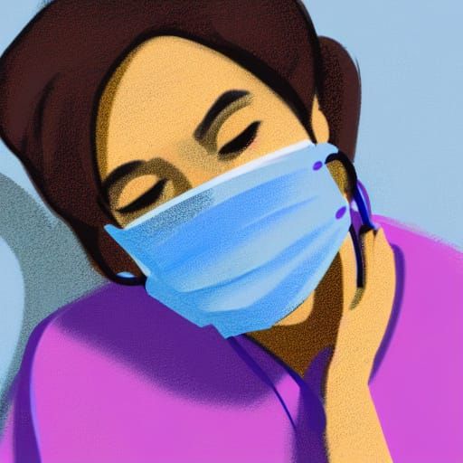 Fainting Woman in Doctor's Office: Digital Art