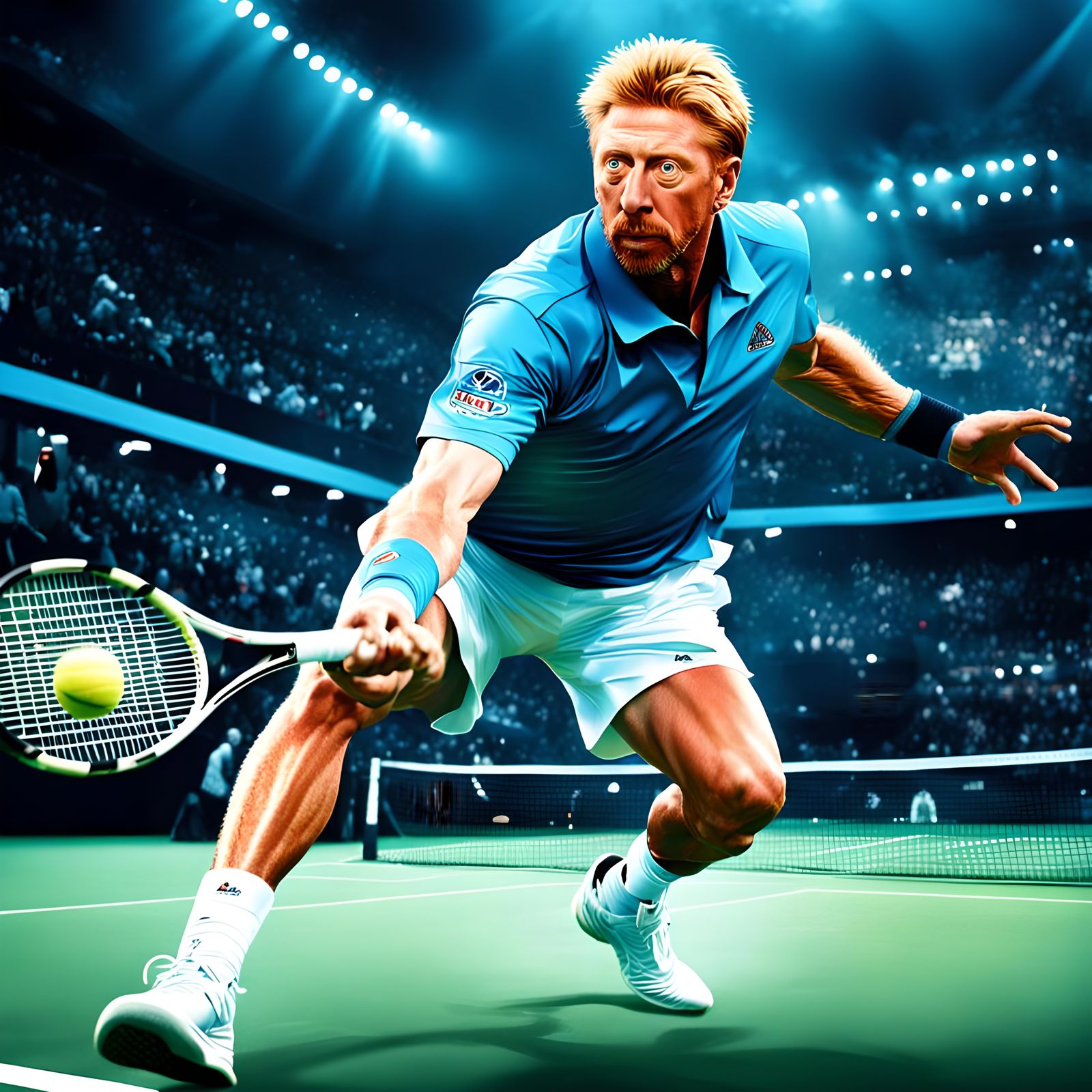 Boris Becker in action
