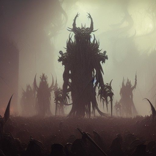 Dark Fantasy Undead Army Concept Art in 8K