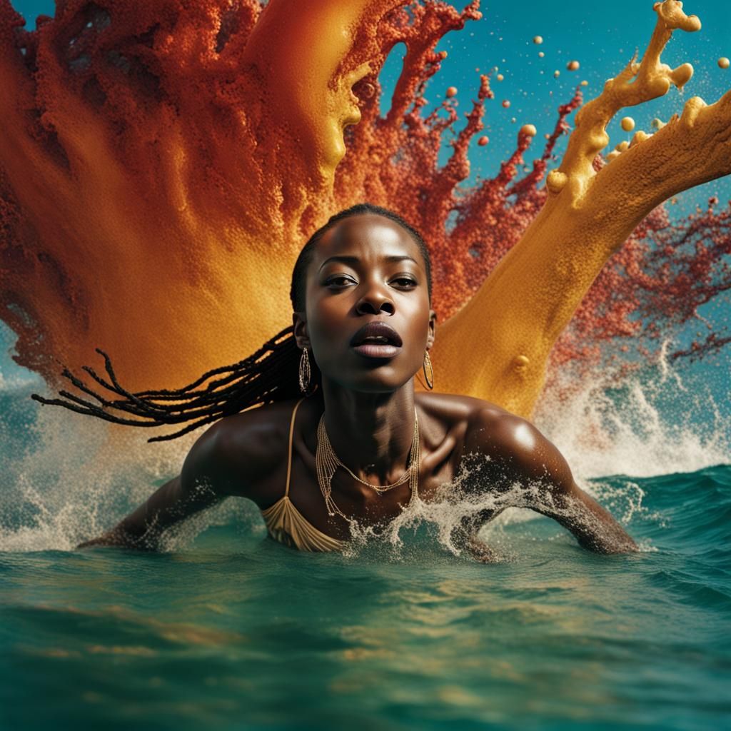 Birth of Life: Hyperrealistic Splash Art