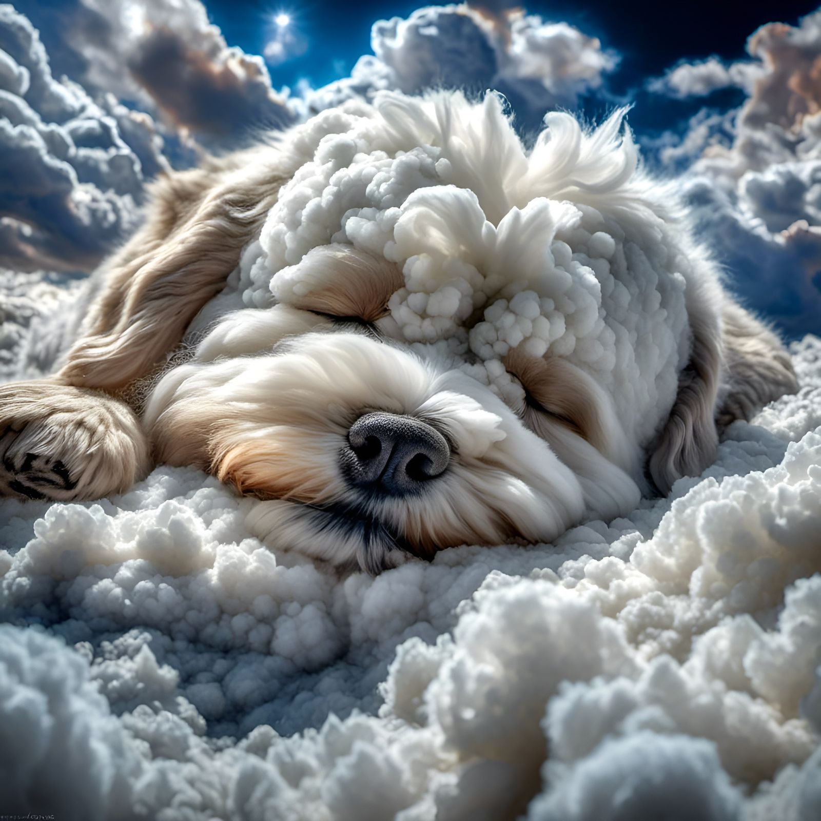 Sleeping cloud dog ...