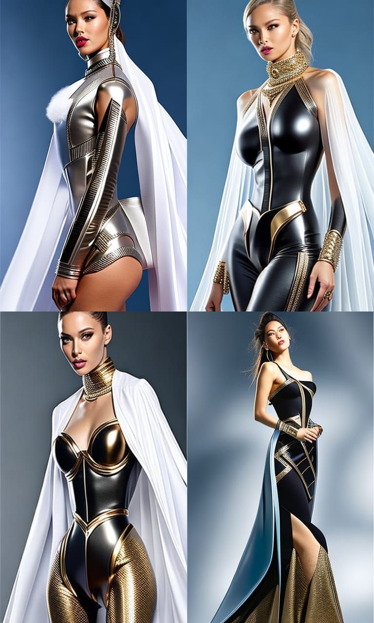 Robot Woman in Raincoat: Photorealistic Poster Art