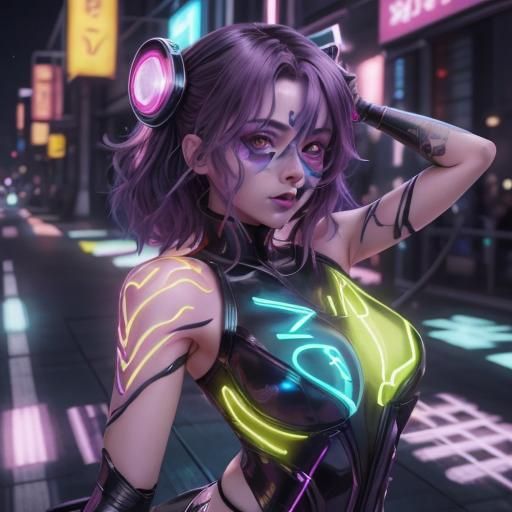 <lora:pretty woman:1.0> rave girl