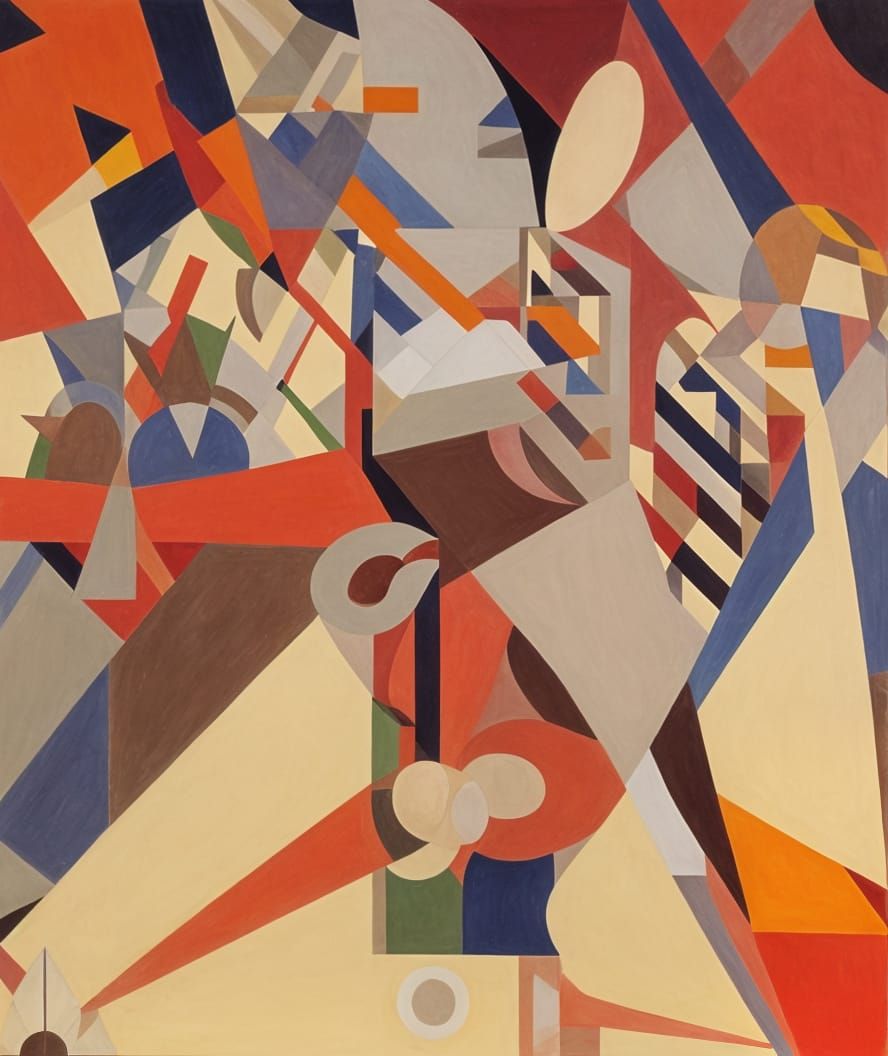 Abstract Masterpiece with Parallax Depth