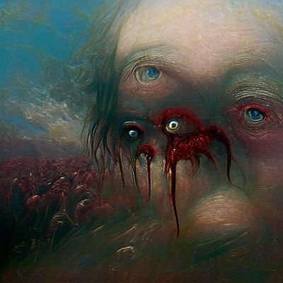 Bloody Eyes in Horror Style
