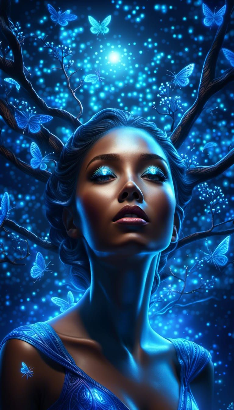 Blue Tree Lady #2