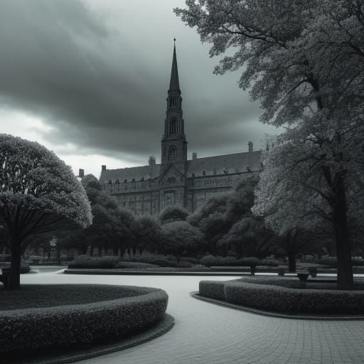 Hyperrealistic Public Park Landscape in HDR
