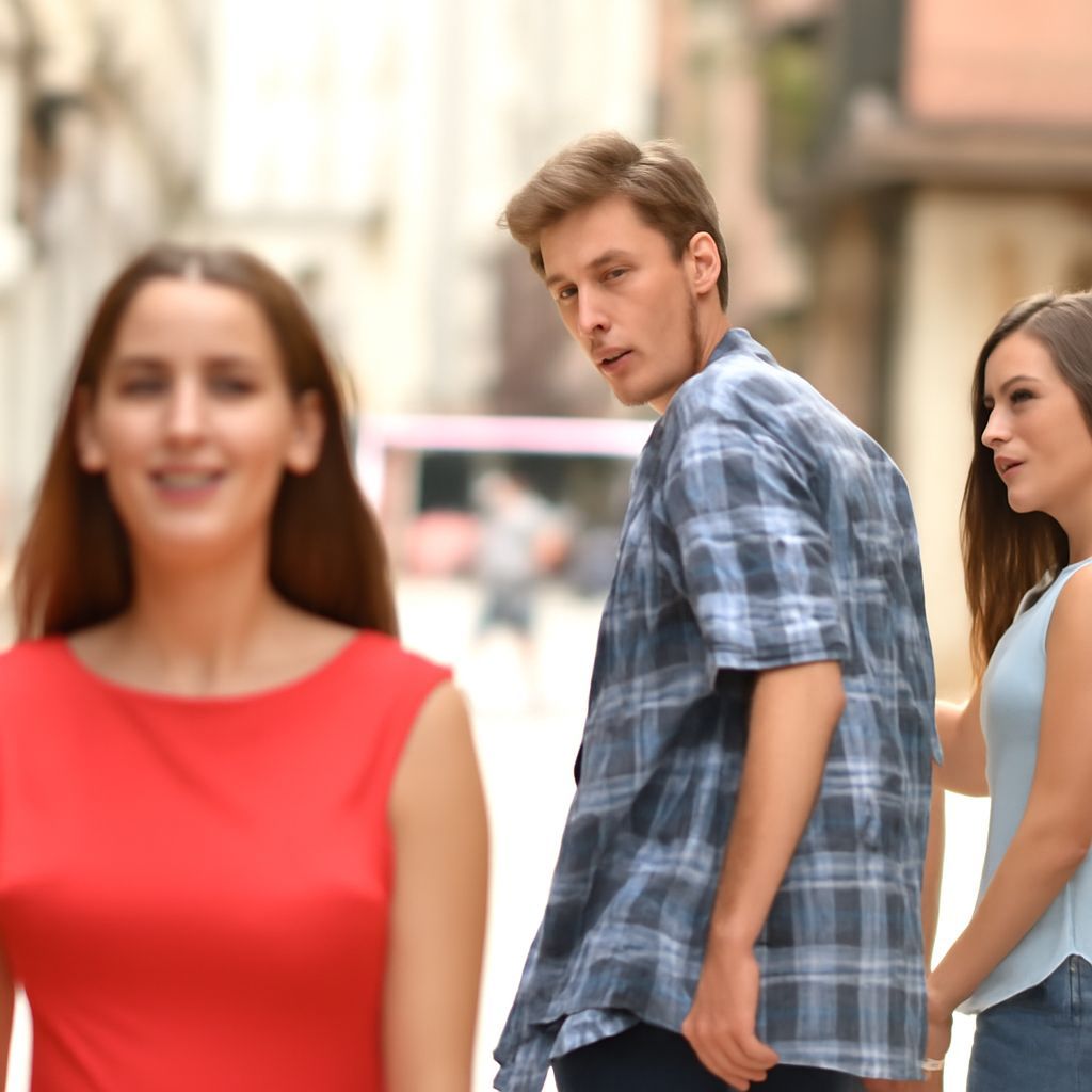 Distracted Boyfriend Meme Recreated by AI