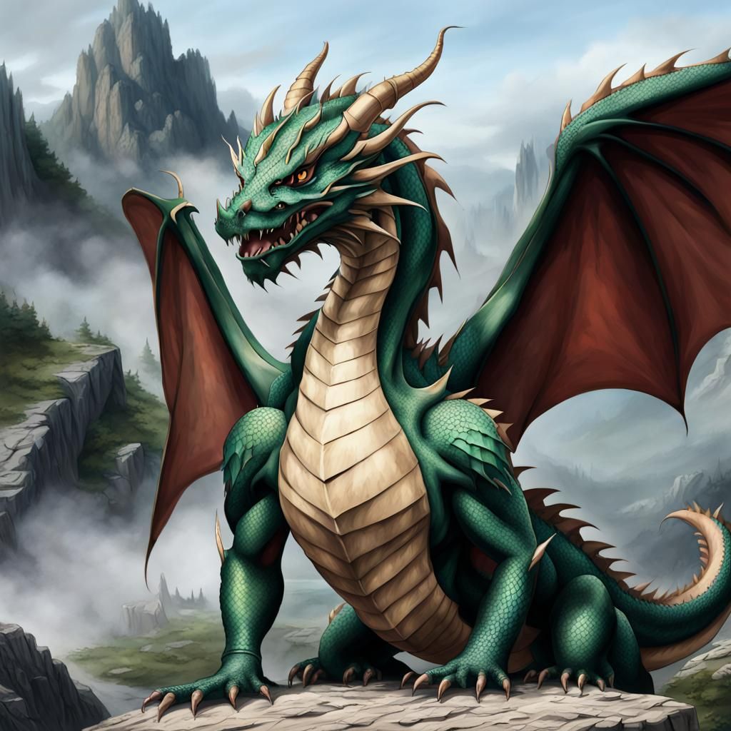 Majestic Dragon Illustration