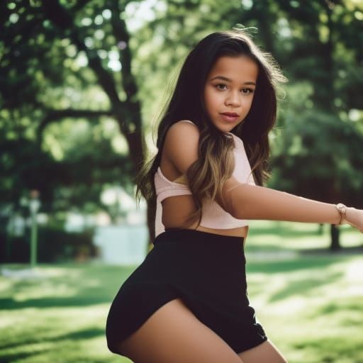 Professional Photo of Woman Dancing with Bokeh