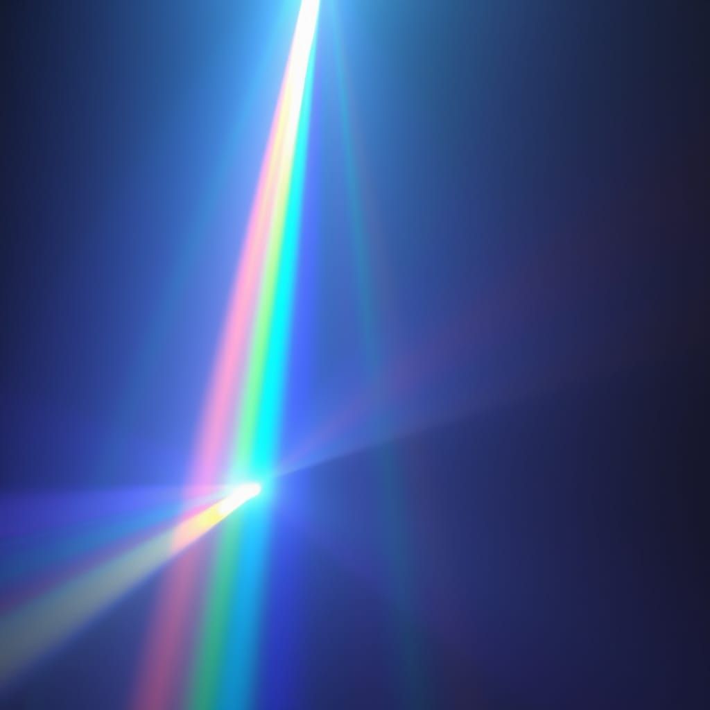 Light Refracting Through Prism in Abstract Style