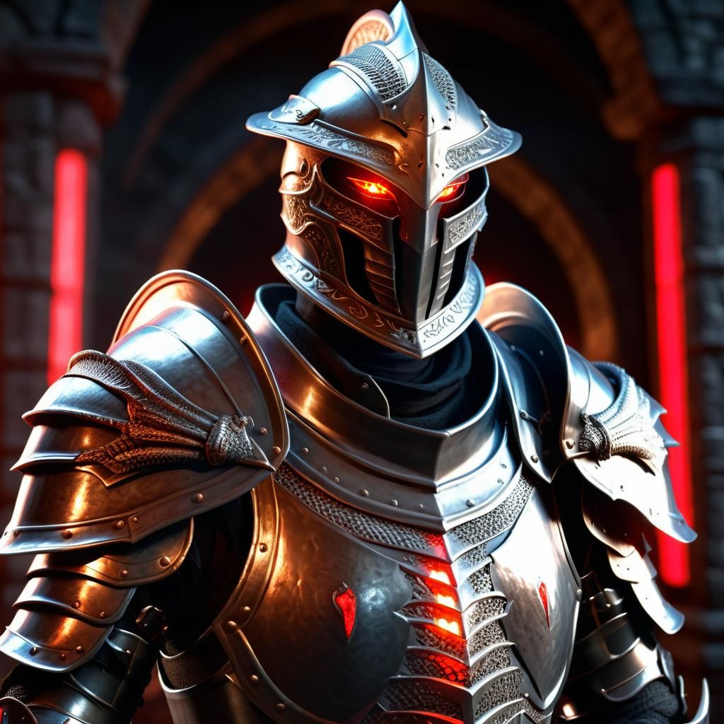 Paladin in Cobra Helm: 3D Game Cinematic Render