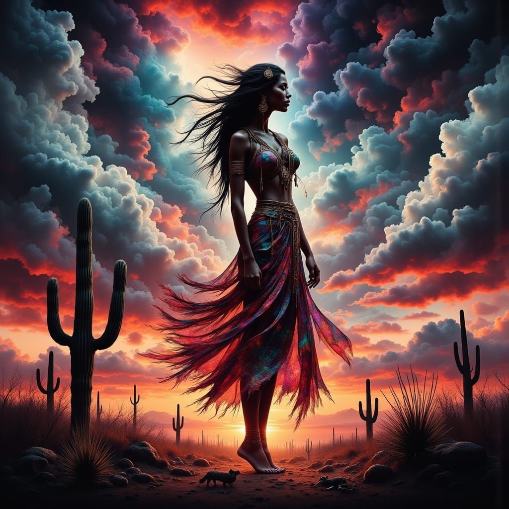 Desert Storm Goddess in Ethereal Magic