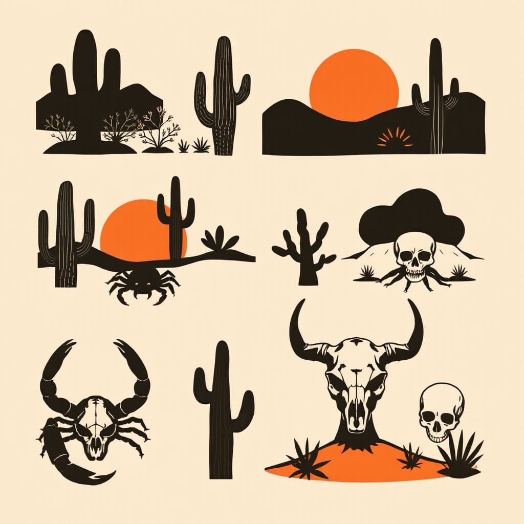 Desert Flash Sheet Art in Southwestern Style