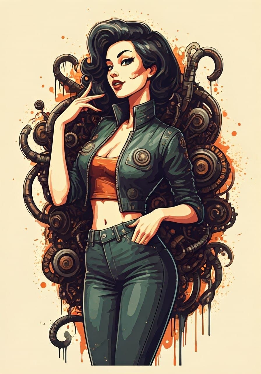 Futuristic Fashionista in Atomic Age Chic