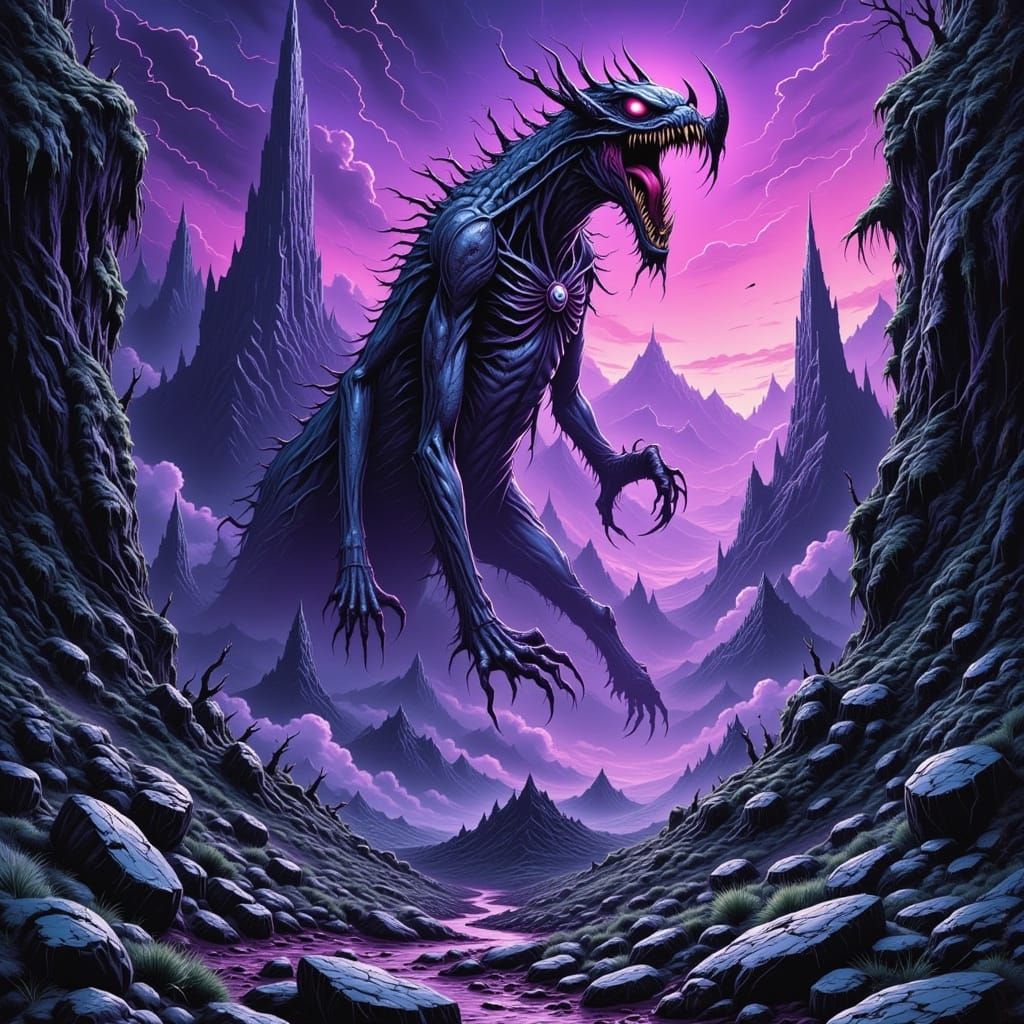 Ethereal Demon in Crepuscular Rays