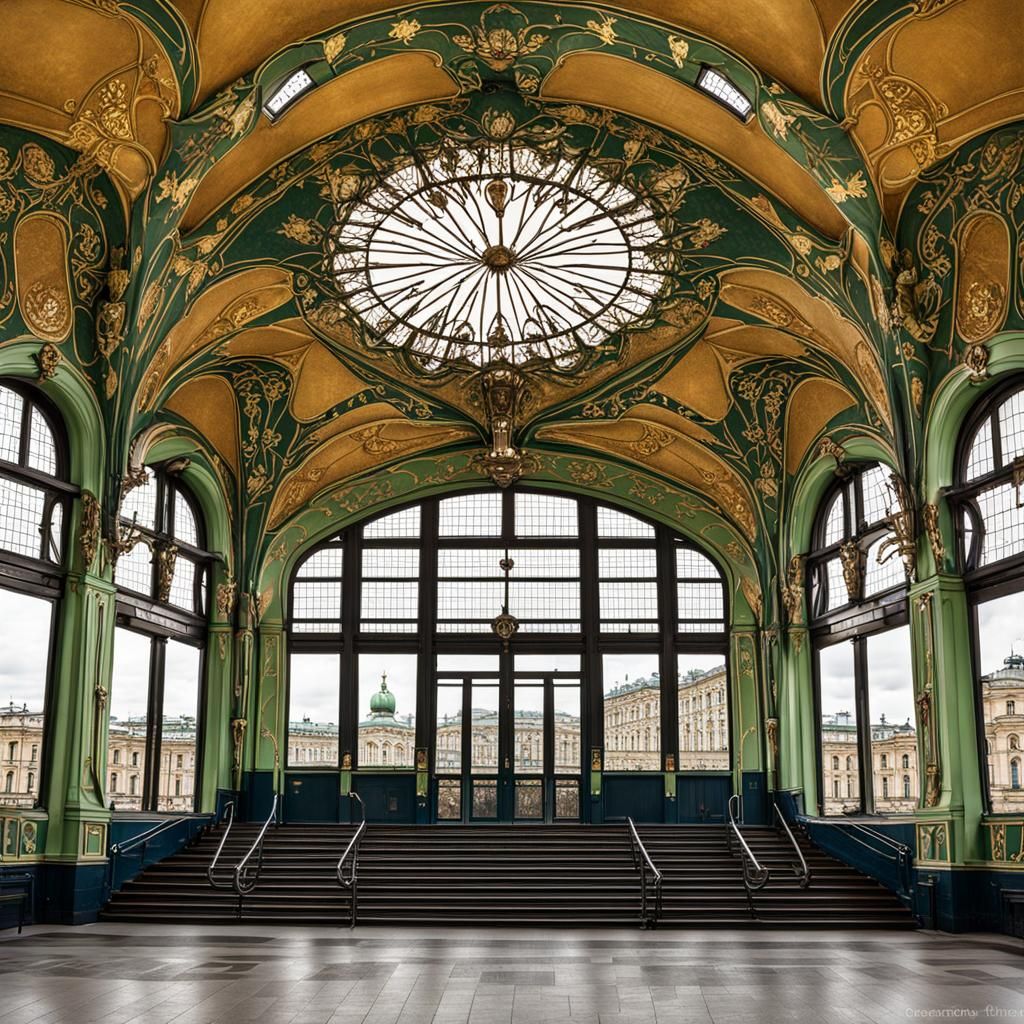 Art Nouveau Train Station in Saint Petersburg