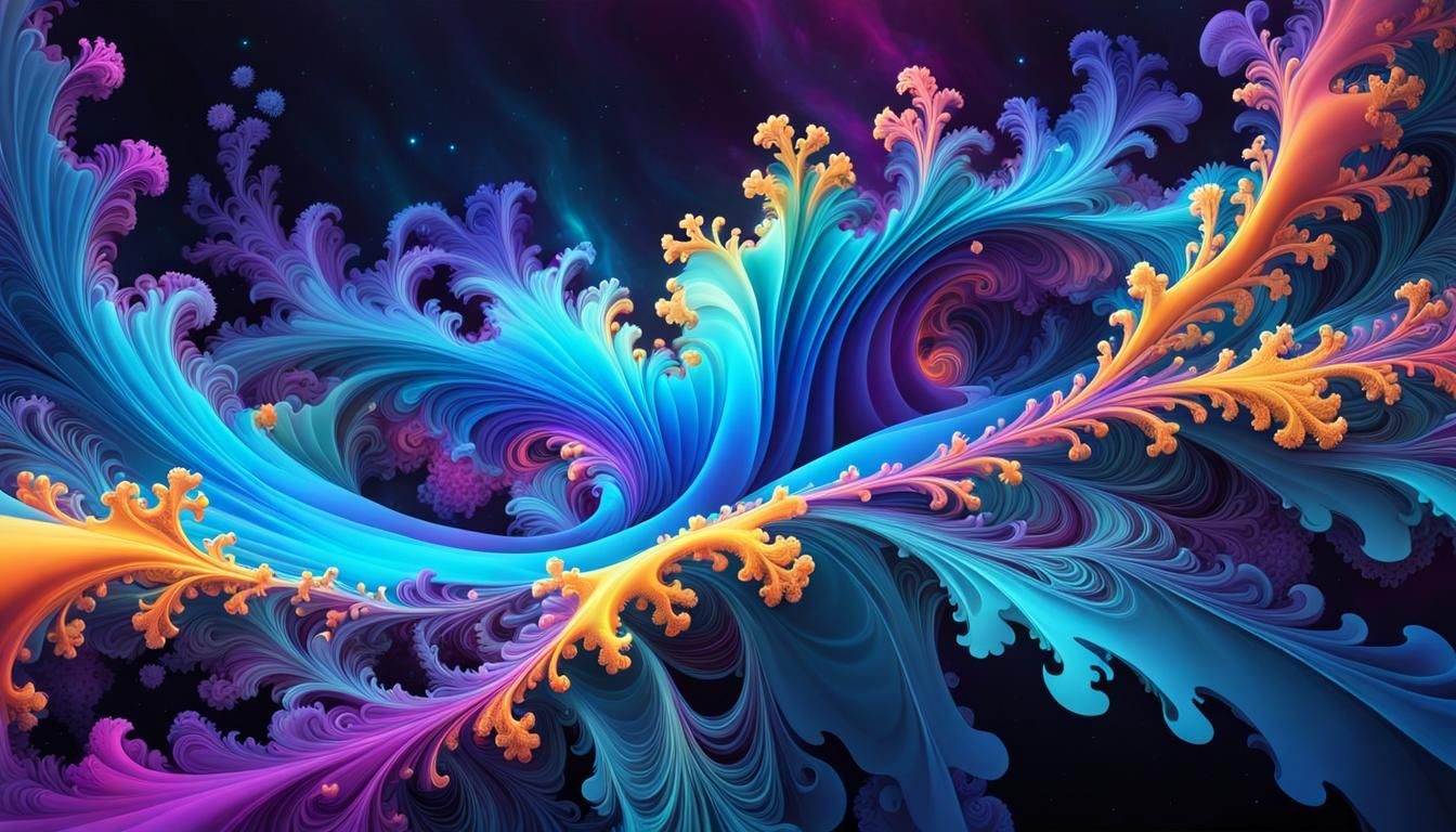 Glowing Microbe Radiates in Nebula Sea