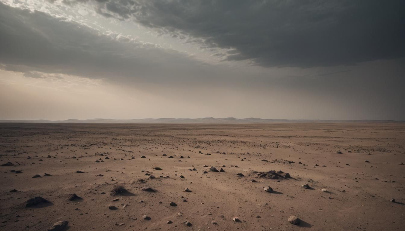 Desolate Martian Prairie: A Moody Landscape